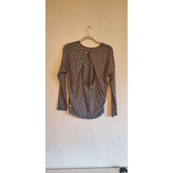 LULULEMON ATHLETICA Get Set Long Sleeve in Spaced Out Dye Dark Gray Size 8 - Picture 4 of 5